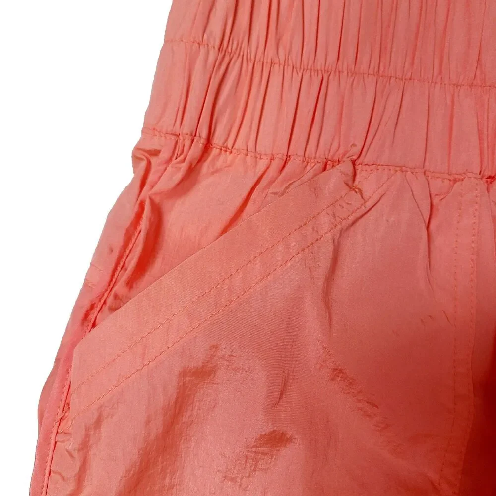 NWOT Free People Movement The Way Home Jogger Pant S Orange Nylon Pull-On Pocket